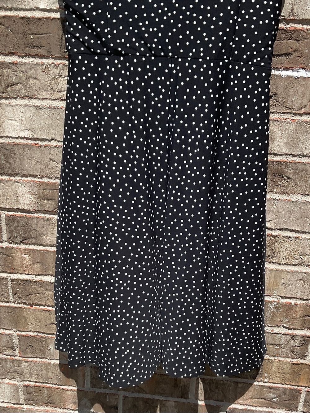 Take 50% OFF- Tommy Hilfiger Sleeveless Polka Dot Ruffle Neck Dress, Size-10 - Picture 10 of 11